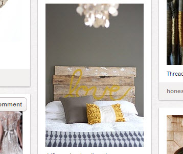 Imagine this headboard painted white so that streaks of the wood show though...I heart DIY projects!